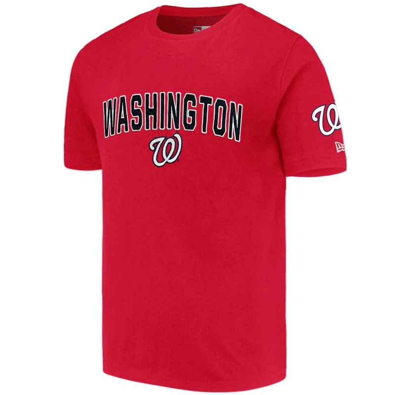 Washington Nationals New Era MLB Applique Wordmark T-Shirt – Red