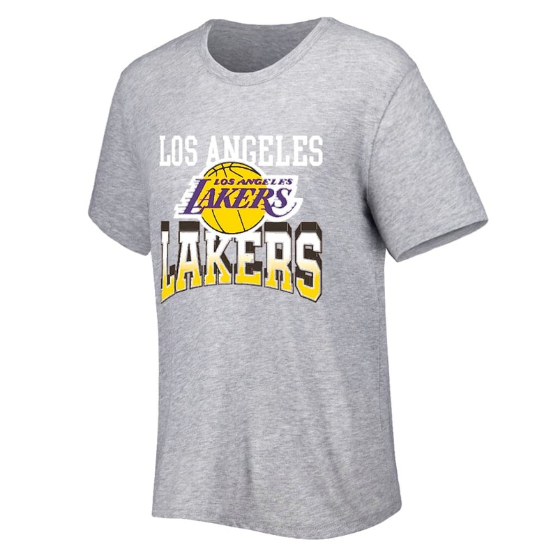Womens Los Angeles Lakers NBA Essentials Bridgeport Oversized T-Shirt – Grey Marle