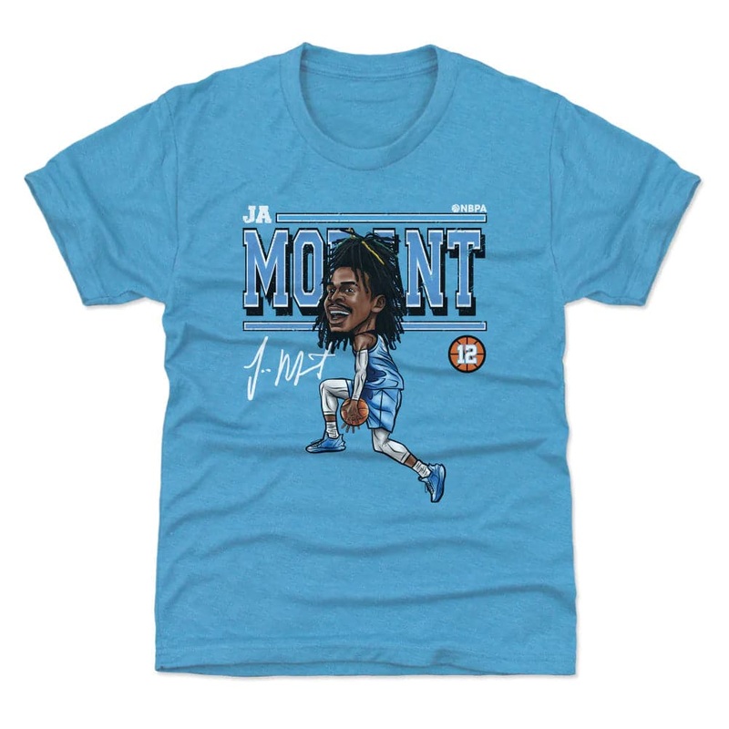 Youths Ja Morant Memphis Grizzlies 500 Level NBA Cartoon Tri-Blend T-Shirt – Teal