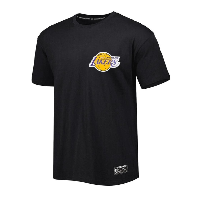 Youths Los Angeles Lakers NBA Essentials Team Logo Repeat T-Shirt – Black