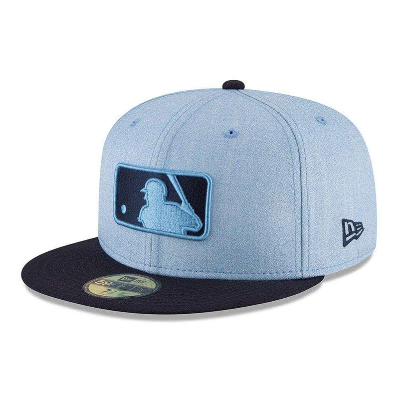 2018 Fathers Day MLB Logo New Era AC On-Field 59FIFTY Fitted Hat – Blue