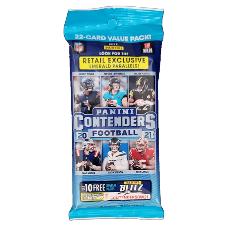 21-22 Panini NFL Contenders Football Trading Card Value Fat Pack