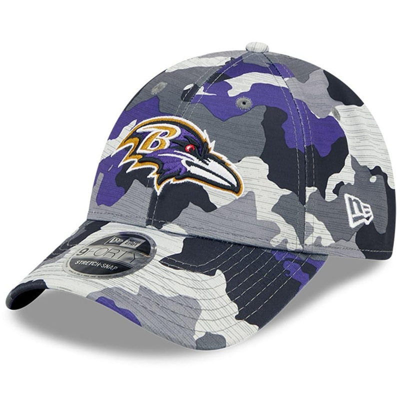 Baltimore Ravens New Era NFL 22 Training Camp 9FORTY Stretch Snap Hat – Camo