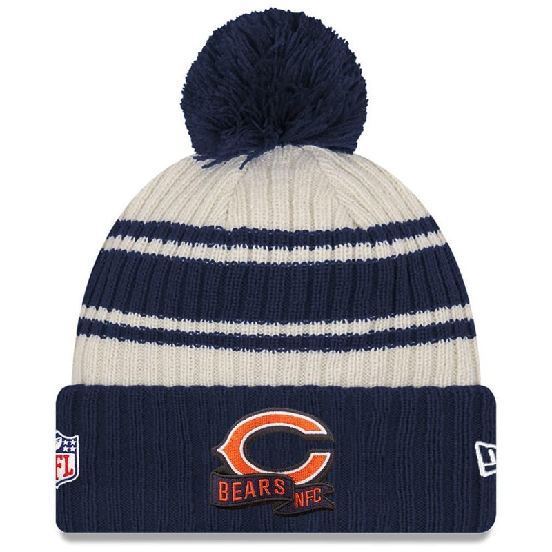 Chicago Bears New Era NFL 22 Sideline Knit Beanie – Chrome White