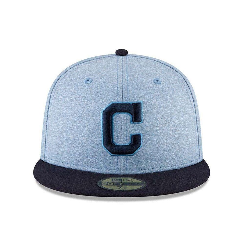 Cleveland Indians New Era MLB 2018 Fathers Day AC On-Field 59FIFTY Fitted Hat – Blue