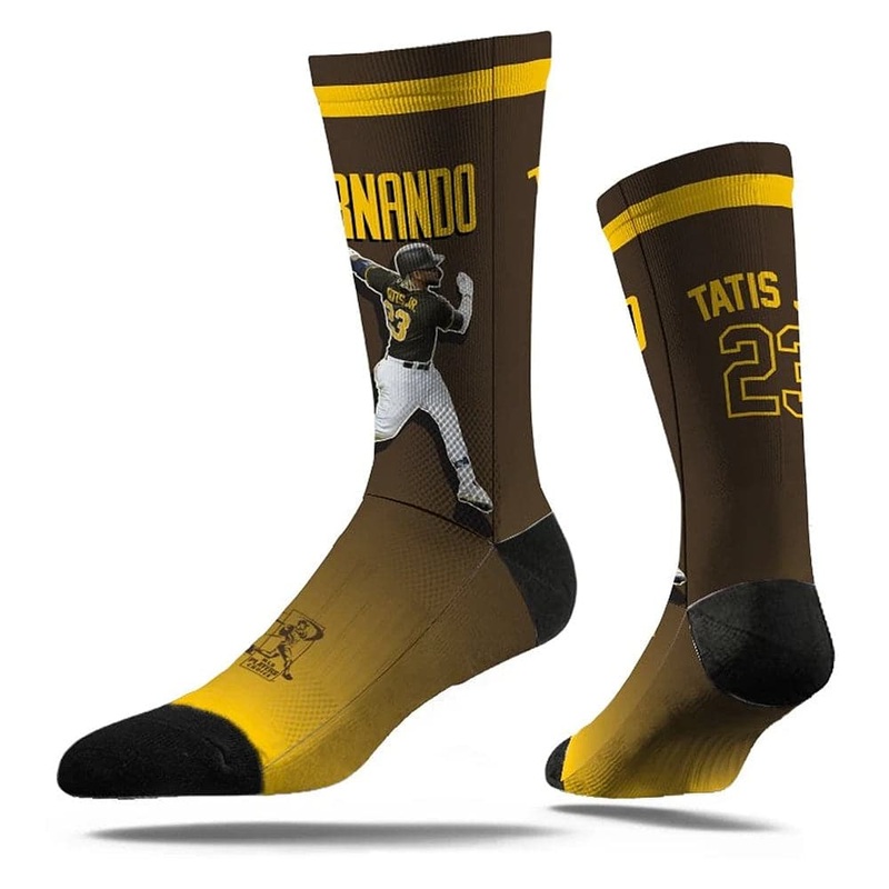 Fernando Tatis Jr San Diego Padres Strideline MLB Action Classic Crew Socks – Brown