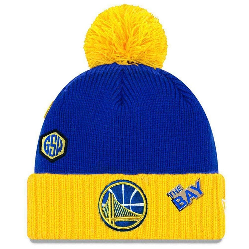 Golden State Warriors New Era NBA 2018 NBA Draft Knit Beanie – Blue