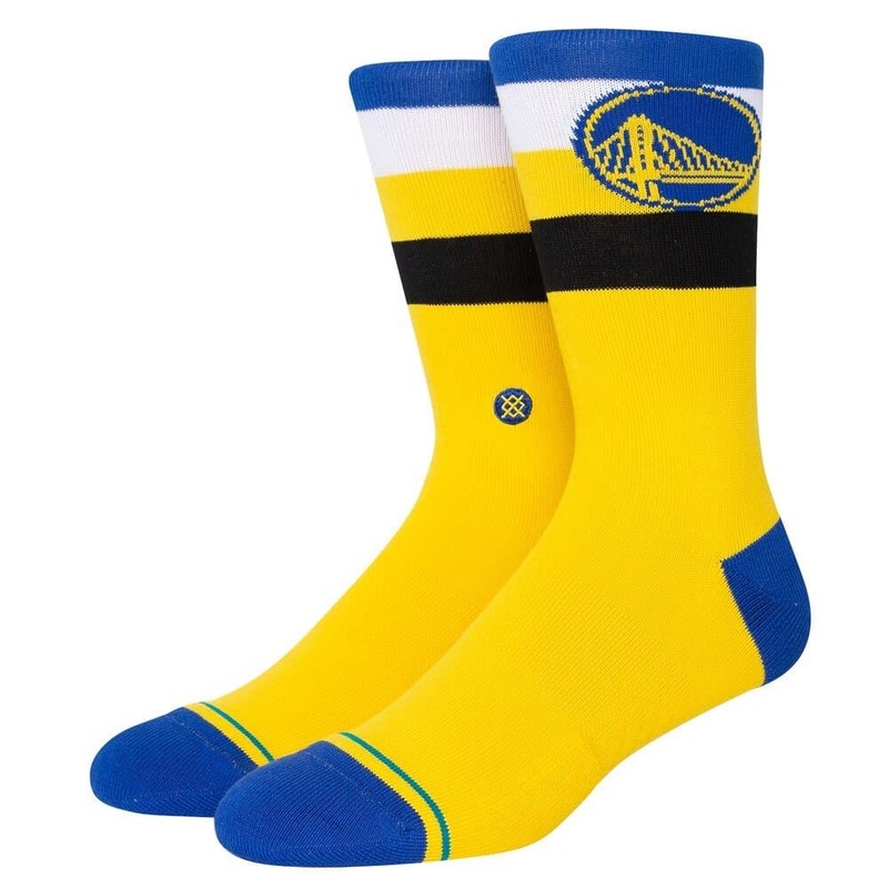 Golden State Warriors Stance NBA Team Stripe Crew Socks – Gold