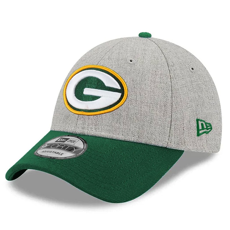 Green Bay Packers New Era NFL Team 9FORTY Snapback Hat – Heather Grey