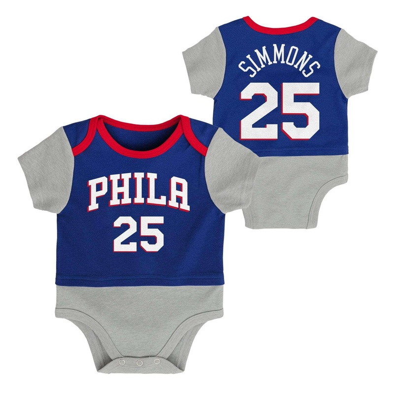 Infants Ben Simmons Philadelphia 76ers Outerstuff NBA Onesie Creeper Bodysuit – Blue