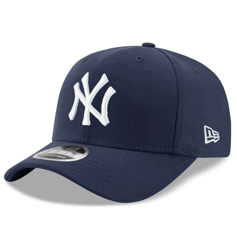 New York Yankees New Era MLB Team Stretch-Snap 9FIFTY Curved Snapback Hat – Navy