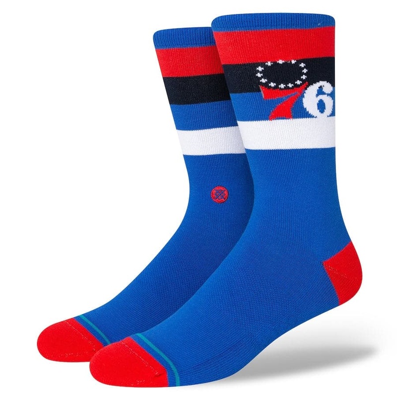 Philadelphia 76ers Stance NBA Stripe Crew Socks – Blue