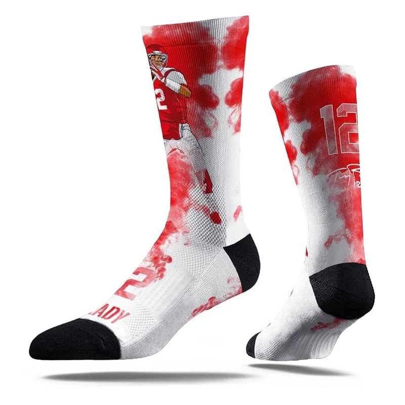 Tom Brady Tampa Bay Buccaneers Strideline NFL Fog Classic Crew Socks – White
