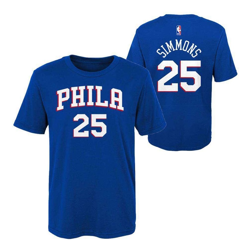 Youths Ben Simmons Philadelphia 76ers Outerstuff NBA Player T-Shirt – Blue
