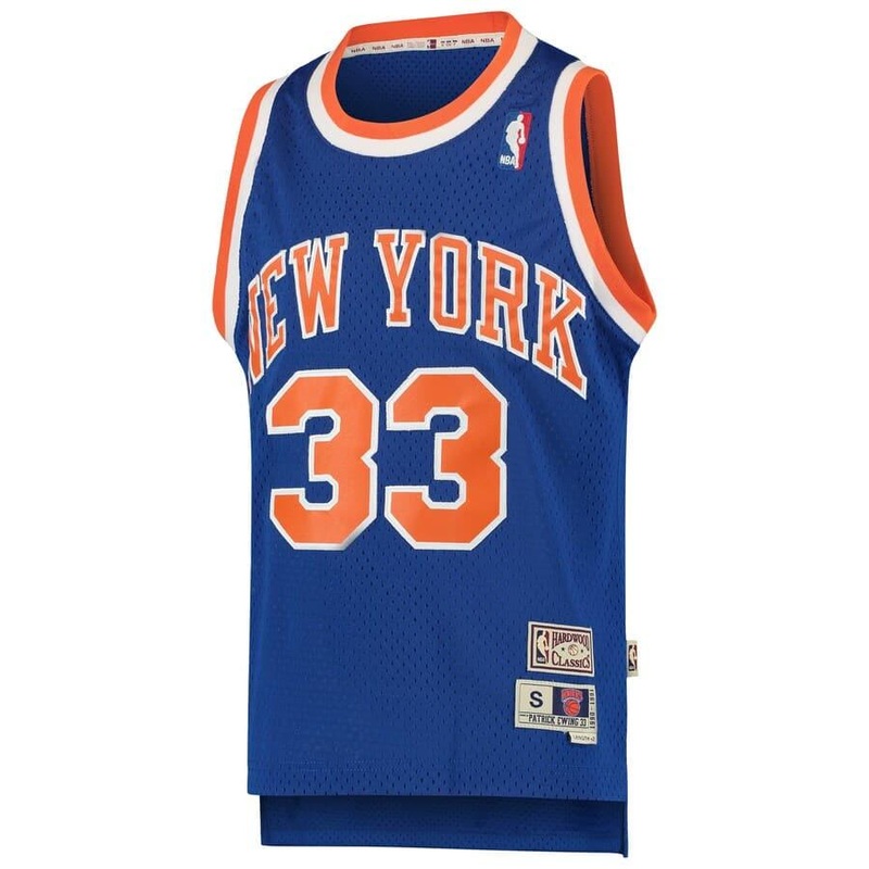 Youths Patrick Ewing New York Knicks Mitchell & Ness NBA Swingman Jersey  – Blue