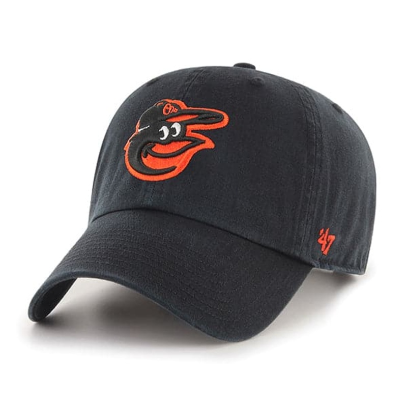 Baltimore Orioles ’47 MLB Team Clean Up Strapback Hat – Black