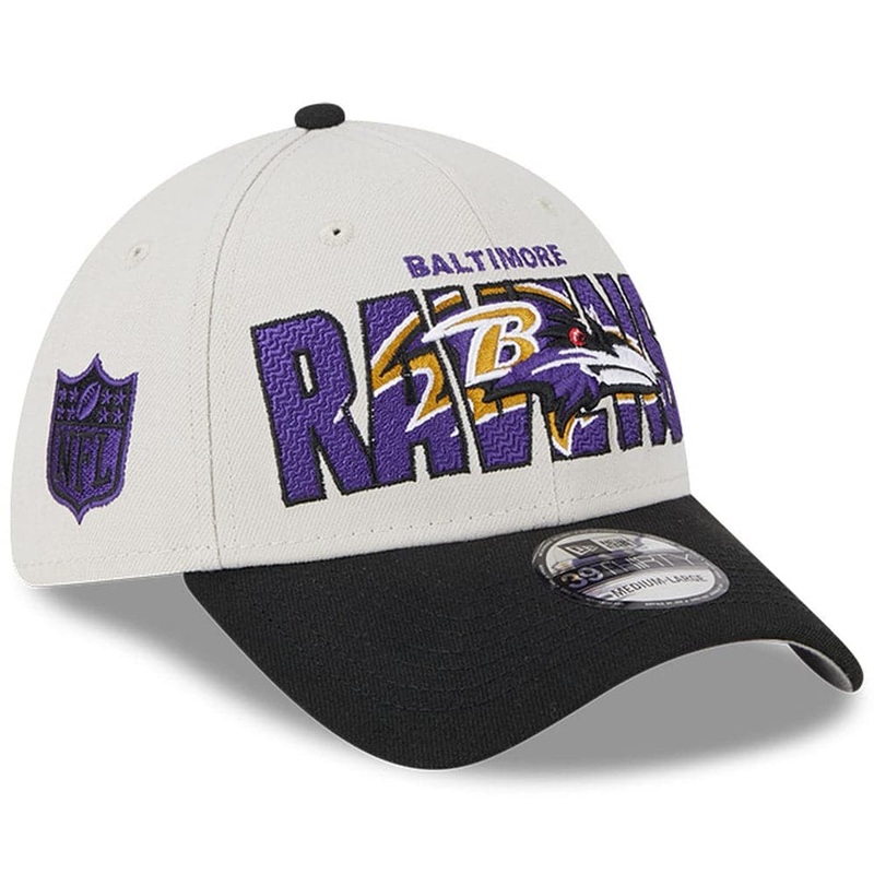 Baltimore Ravens New Era NFL 23 Draft 39THIRTY Stretch-Fit Hat – Stone