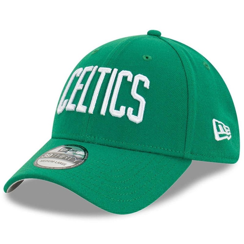 Boston Celtics New Era NBA Wordmark 39THIRTY Stretch Fit Hat – Green