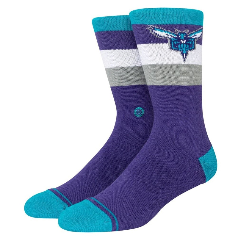 Charlotte Hornets Stance NBA Team Stripe Crew Socks – Purple
