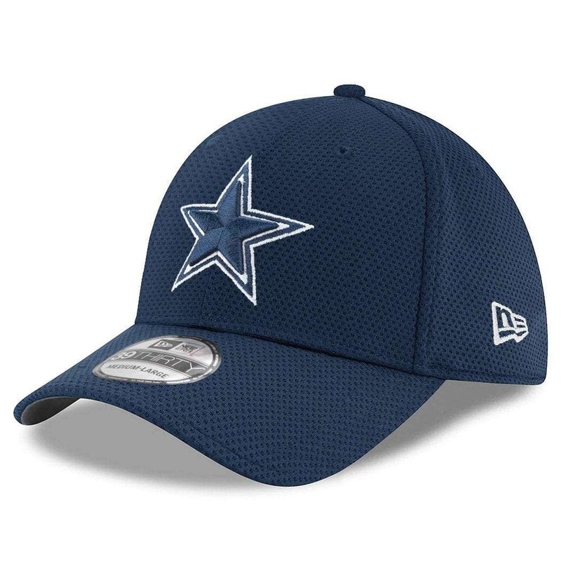 Dallas Cowboys New Era NFL Performance Mesh 39THIRTY Stretch-Fit Curve Hat – Navy