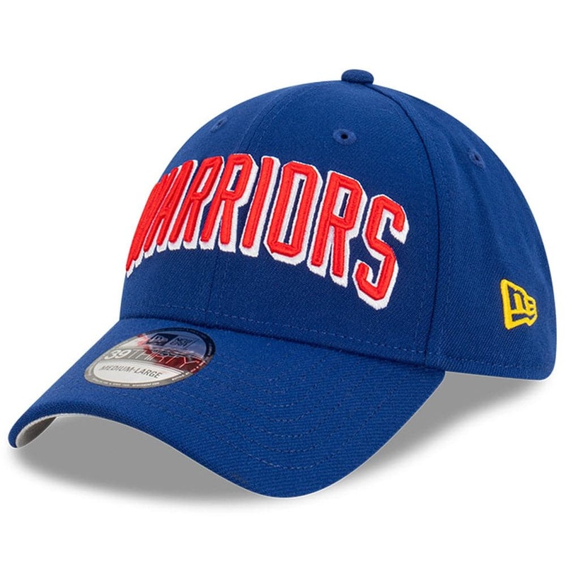 Golden State Warriors New Era NBA Wordmark 39THIRTY Stretch Fit Hat – Blue