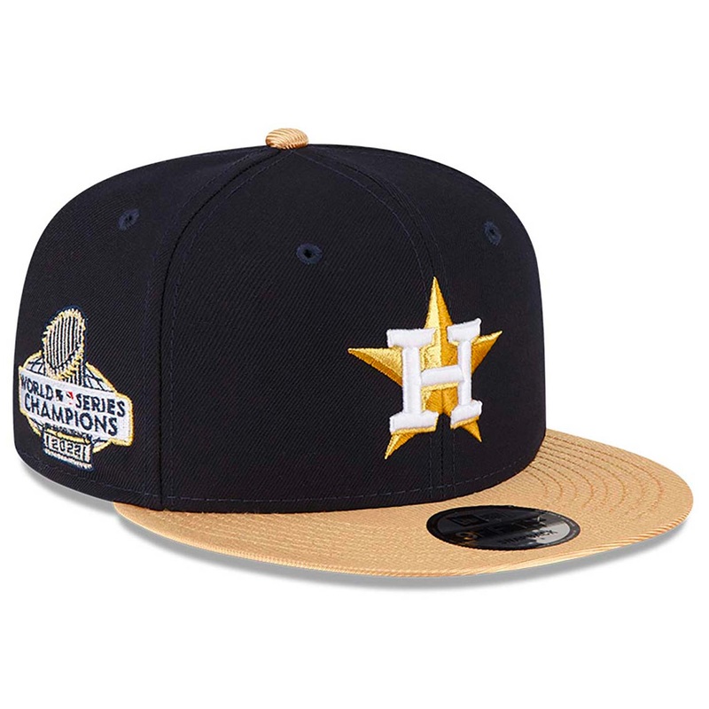 Houston Astros New Era MLB 22 Champs Gold 9FIFTY Snapback Hat – Navy