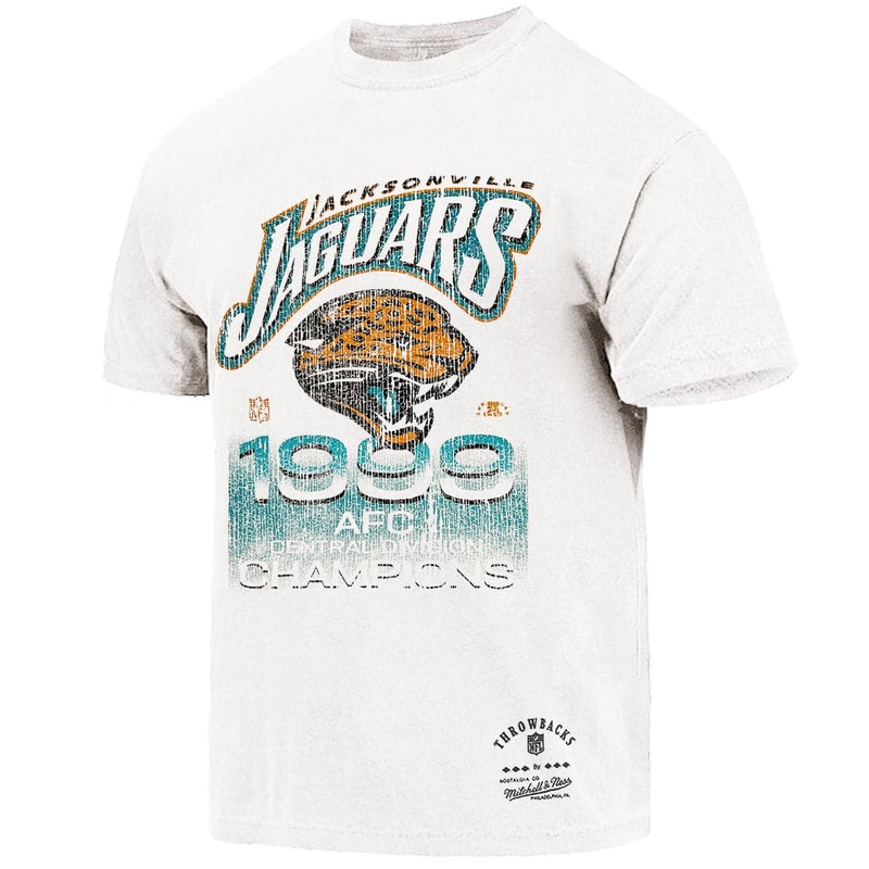 Jacksonville Jaguars Mitchell & Ness NFL 90 Division Vintage T-Shirt – Off White