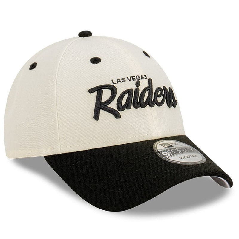 Las Vegas Raiders New Era NFL Script 9FORTY Snapback Hat – Chrome