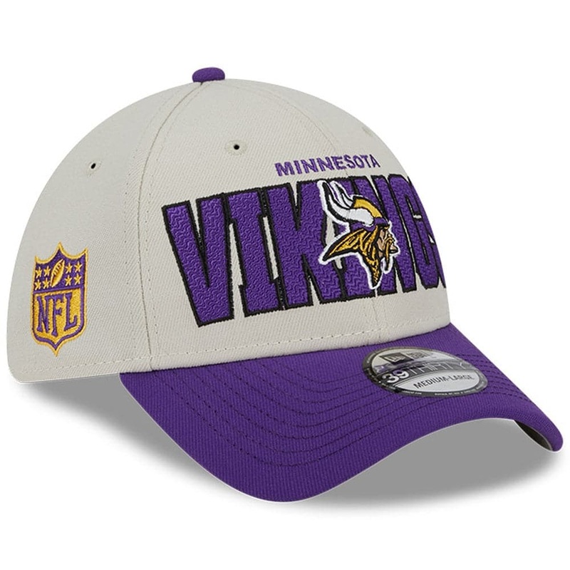 Minnesota Vikings New Era NFL 23 Draft 39THIRTY Stretch-Fit Hat – Stone