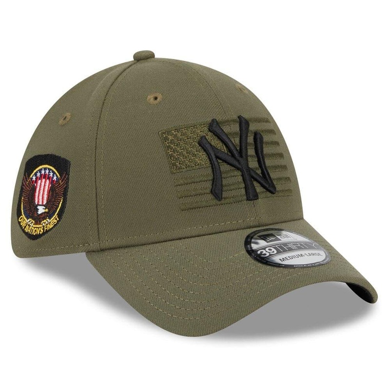 New York Yankees New Era MLB 2023 Armed Forces 39THIRTY Stretch-Fit Hat – Army