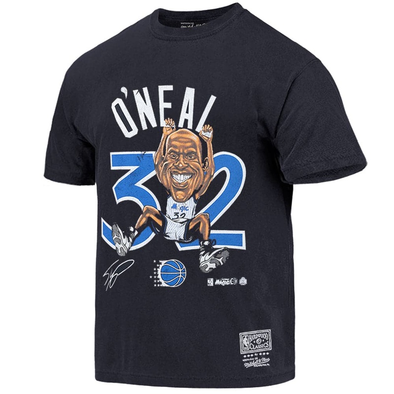 Shaquille O’Neal Orlando Magic Mitchell & Ness NBA Hangtime Vintage T-Shirt – Faded Black