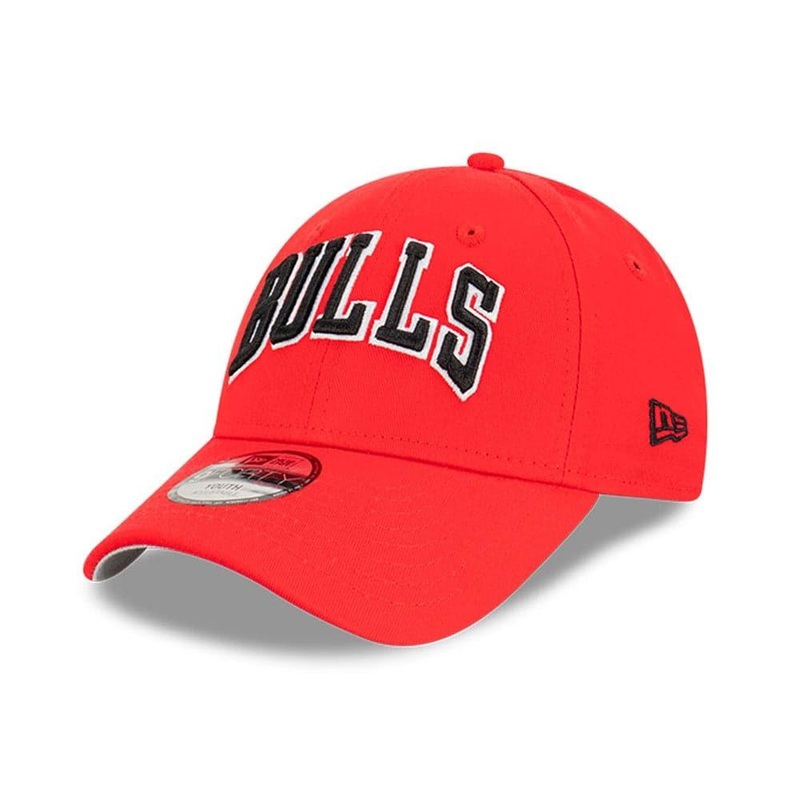 Youths Chicago Bulls New Era NBA Wordmark 9FORTY Hat – Red