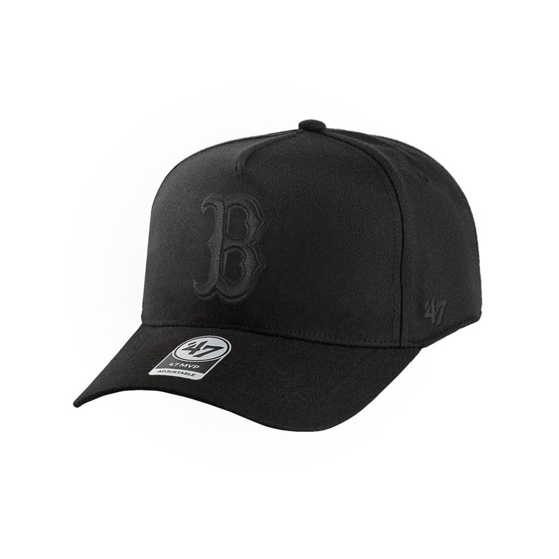 Boston Red Sox ’47 MLB Black On Black MVP DT Snapback Hat