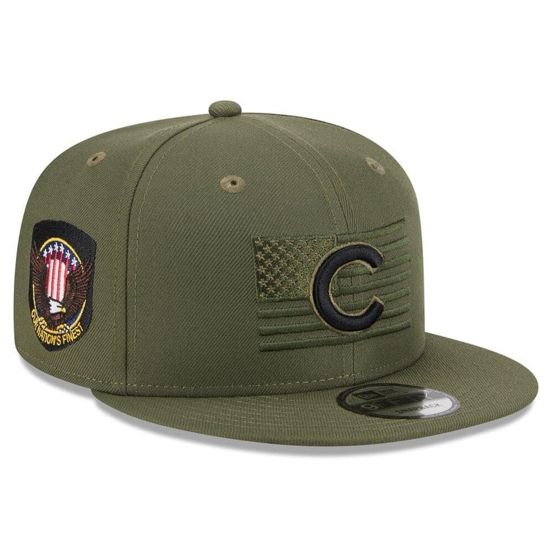Chicago Cubs New Era MLB 2023 Armed Forces 9FIFTY Snapback Hat – Army