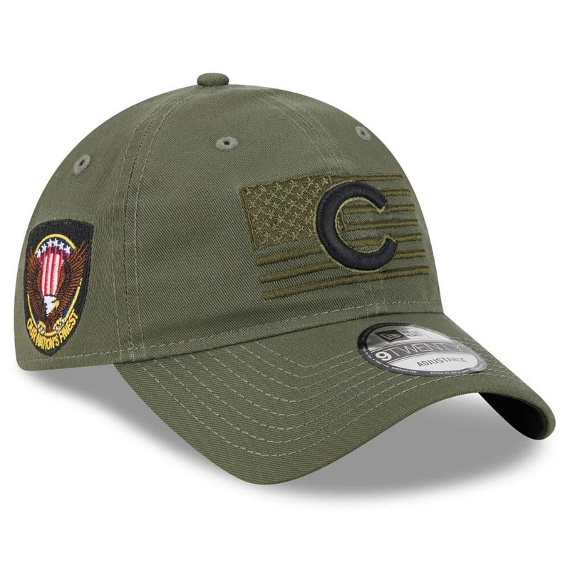 Chicago Cubs New Era MLB 2023 Armed Forces 9TWENTY Strapback Hat – Army
