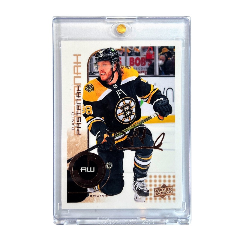 David Pastrnak Boston Bruins Upper Deck NHL 22-23 MVP 20th Anniv Card