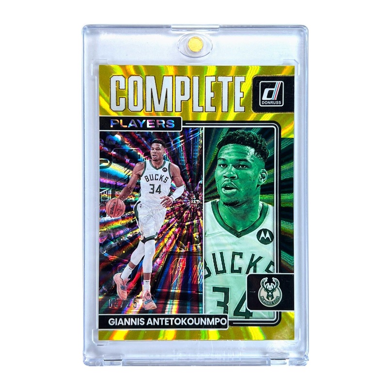 Giannis Antetokounmpo Panini NBA 22-23 Donruss Complete Yellow /25 Card