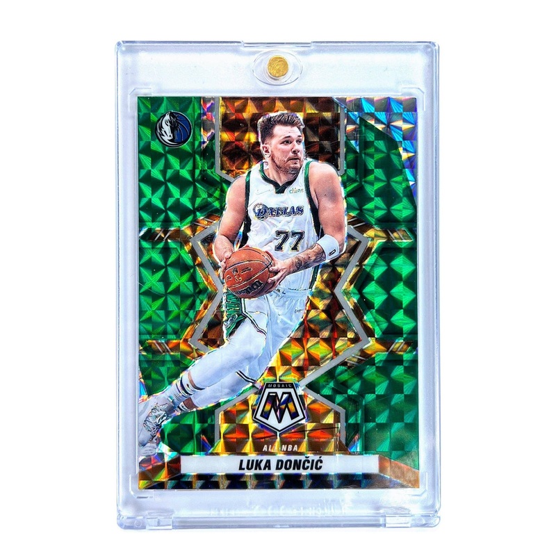 Luka Doncic Dallas Mavericks Panini NBA 21-22 Mosaic Green All-NBA Card