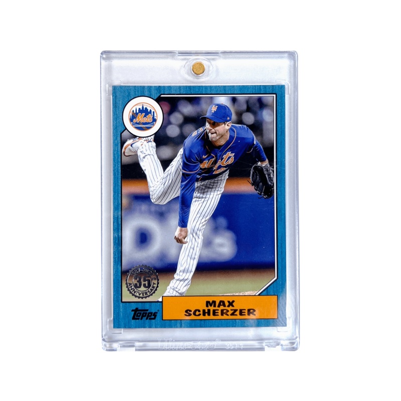 Max Scherzer New York Mets Topps MLB 22 Update 87 Blue Parallel Card