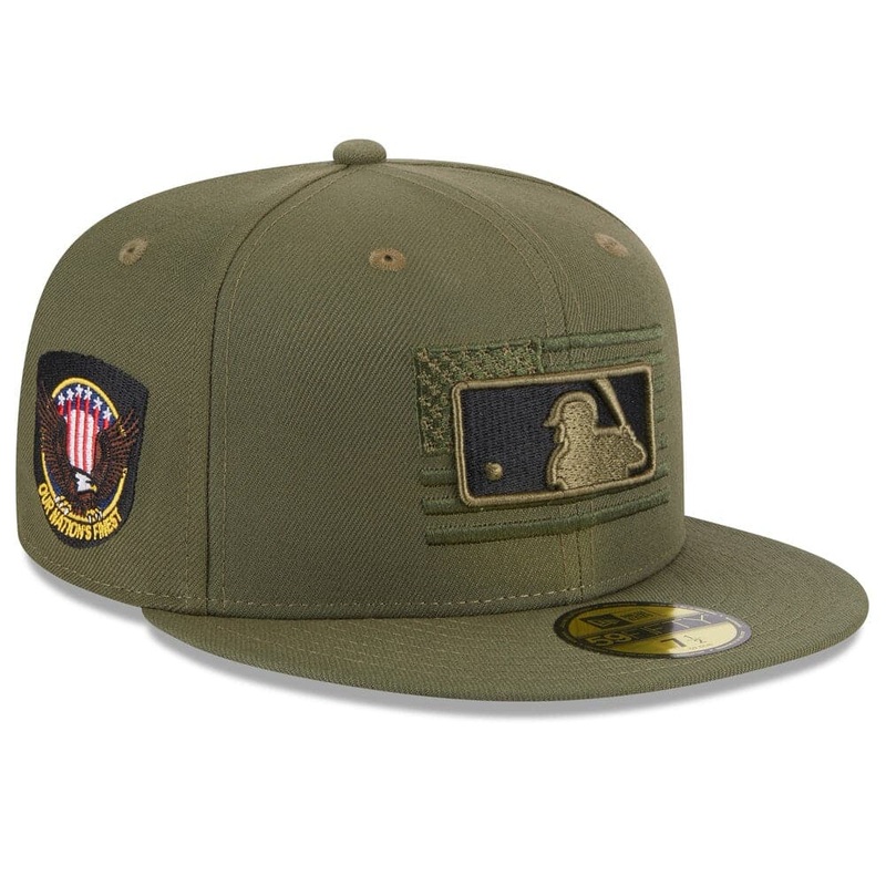 MLB Batterman Logo New Era MLB 2023 Armed Forces 9FIFTY Snapback Hat – Army