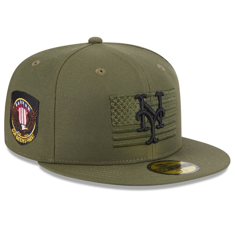 New York Mets New Era MLB 2023 Armed Forces 59FIFTY Fitted Hat – Army