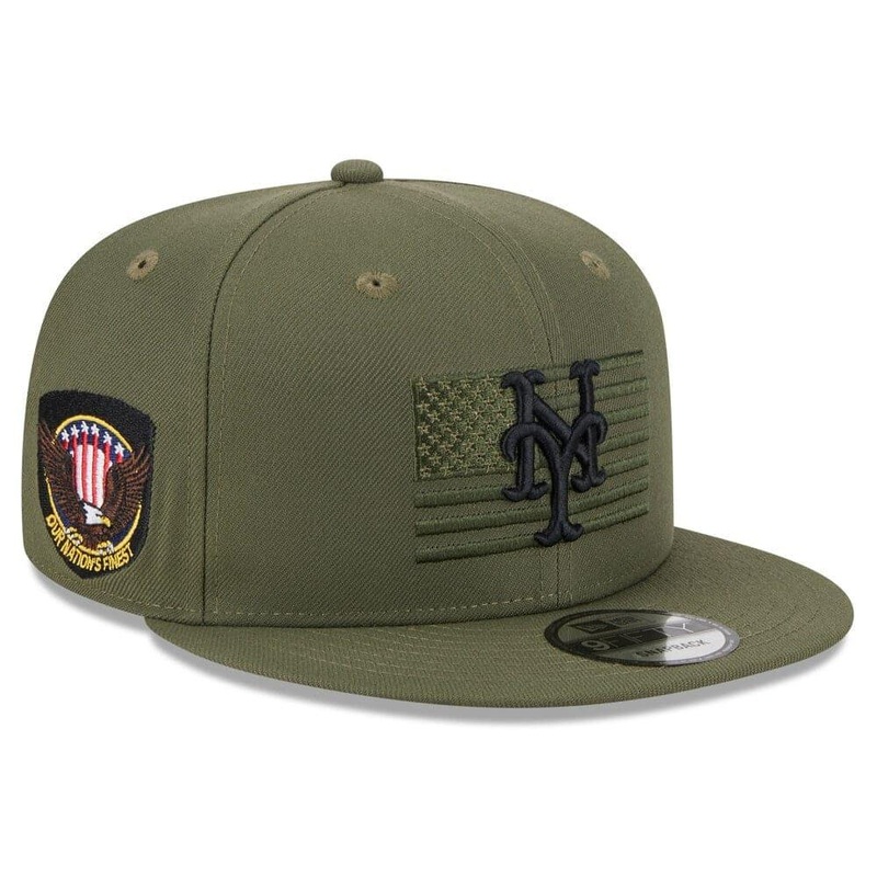 New York Mets New Era MLB 2023 Armed Forces 9FIFTY Snapback Hat – Army