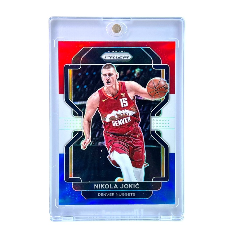 Nikola Jokic Denver Nuggets Panini NBA 21-22 Prizm Red, White, Blue Card