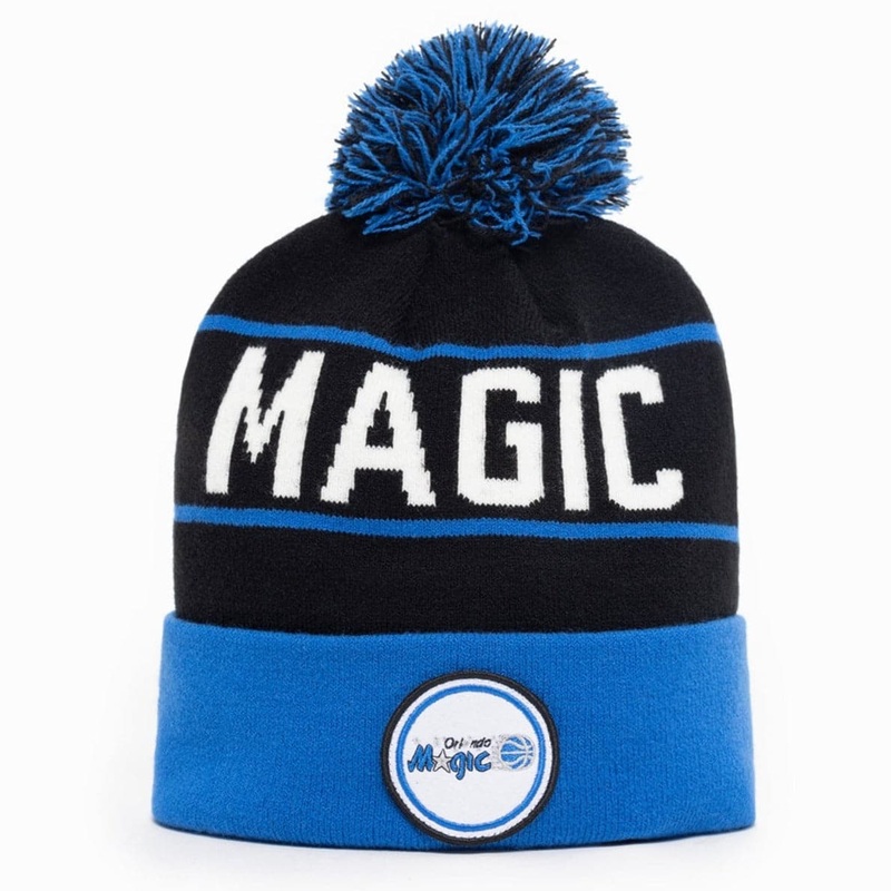 Orlando Magic Mitchell & Ness HWC Colour Pom Knit Beanie – Black