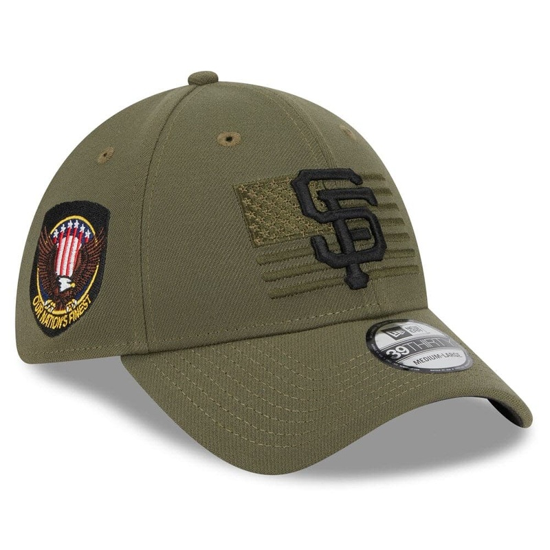 San Francisco Giants New Era MLB 2023 Armed Forces 39THIRTY Stretch-Fit Hat – Army