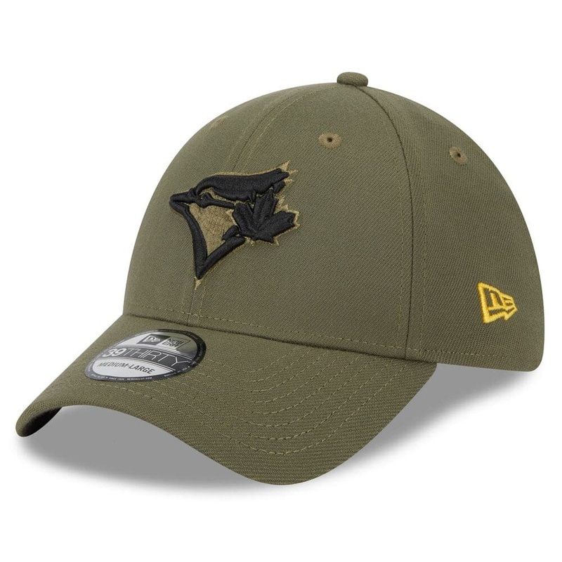 Toronto Blue Jays New Era MLB 2023 Armed Forces 39THIRTY Stretch-Fit Hat – Army