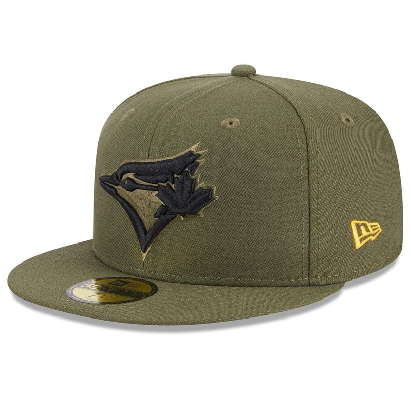 Toronto Blue Jays New Era MLB 2023 Armed Forces 59FIFTY Fitted Hat – Army