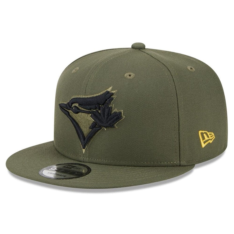 Toronto Blue Jays New Era MLB 2023 Armed Forces 9FIFTY Snapback Hat – Army
