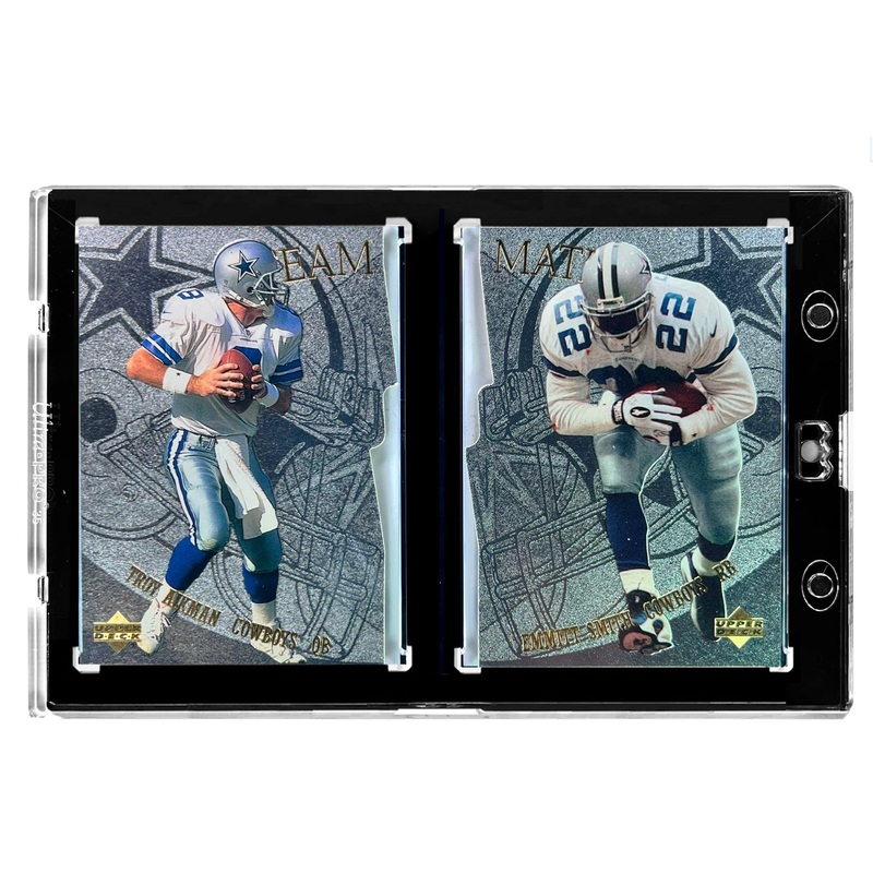 Troy Aikman Emmitt Smith Dallas Cowboys Upper Deck NFL 97 2 Card Set