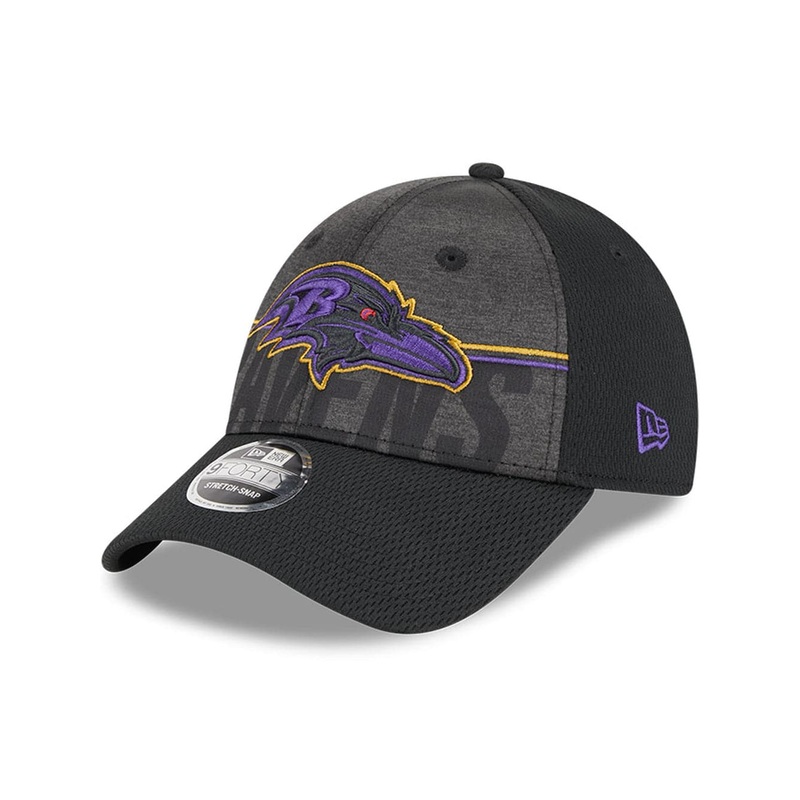 Baltimore Ravens New Era NFL 23 Training Camp 9FORTY Snapback Hat – Black